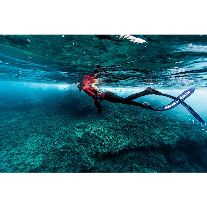 Womens Ocean Ramsey Water Inspired Axis L/S Back Zip Glide Skin Springsuit 2mm