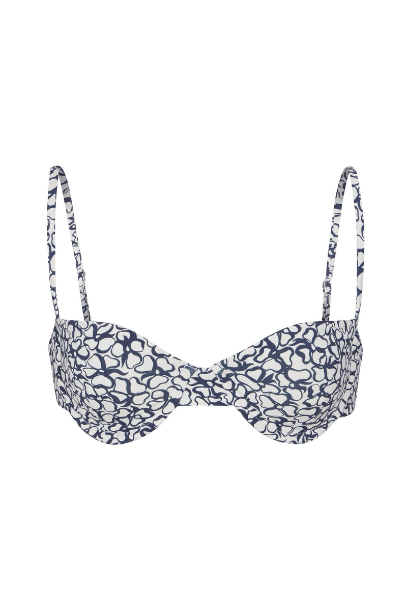 The Balconette Underwire Bikini Top in Infinity Floral Print