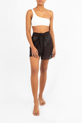 The Wrap Mini Skirt in Sheer Eco-Chiffon