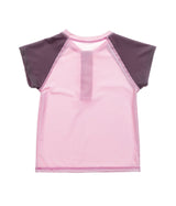 Pink Grey Sleeve 1/2 Zip SS Rash Top