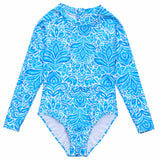 Santorini Blue LS Surf Suit