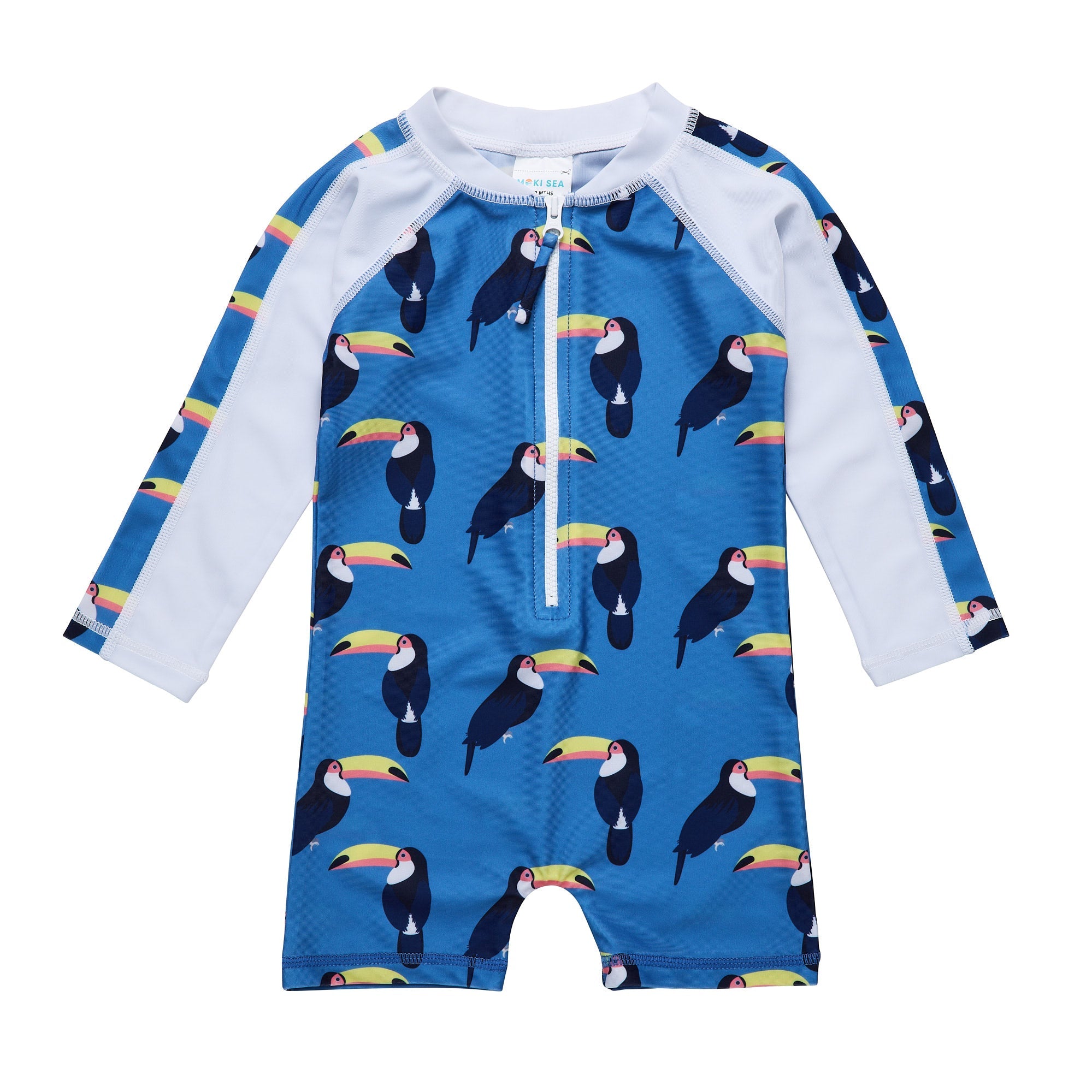 Moki Sea Blue Toucan LS Sunsuit – Salt and Snow