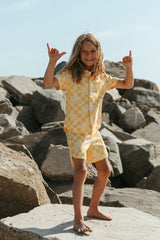 Seaesta Surf x Rob Machado Surfboards / Golden Smile / KIDS Button Up Shirt