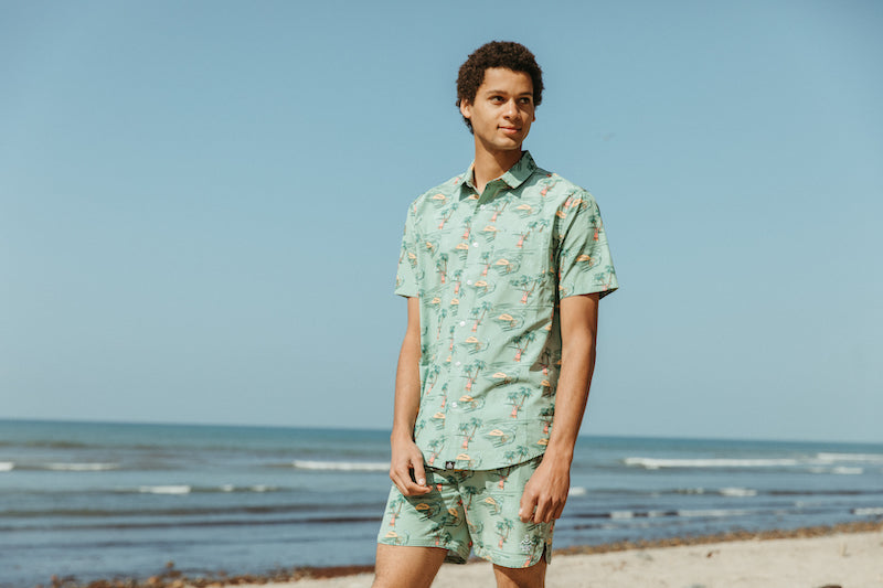 Men's Seaesta Surf x SpongeBob® Tropical Button Up Shirt