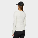 Long Sleeve Fitted Rib Crewneck
