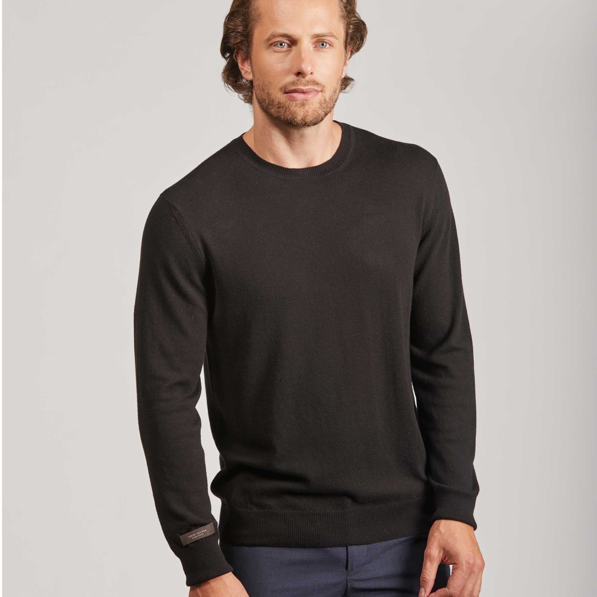 Vicuña Crew Neck Sweater for Men – Salt and Snow