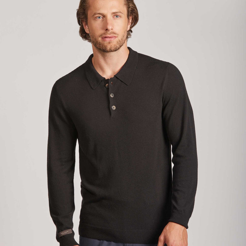 Vicuña Long Sleeve Polo for Men