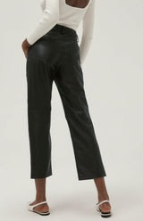 Kennidy Ankle Pant | Black Faux Leather