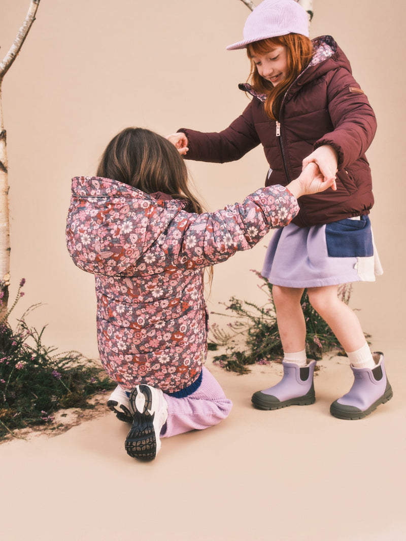 Floral | Black Cherry EcoReversible Puffer