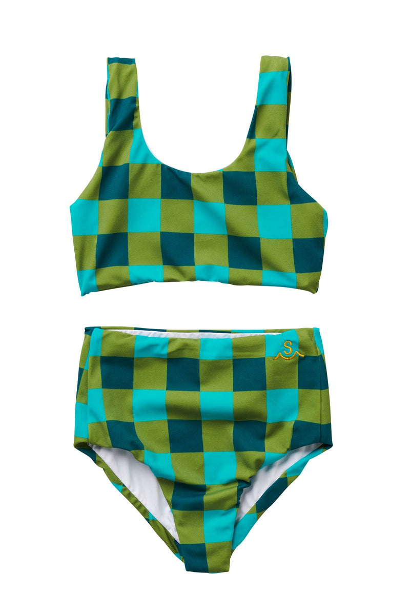 Seaside Gingham Two Piece Swimsuit